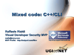 Mixed code: C++/CLI