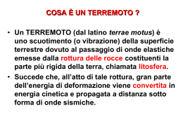LA SISMICITA` IN CALABRIA (di G. Infusini)