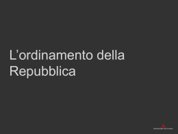 L`ordinamento della Repubblica