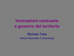 Innovazioni censuarie e governo del territorio