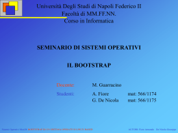 seminario di sistemi operativi il bootstrap