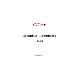 Introduzione al Linguaggio C++