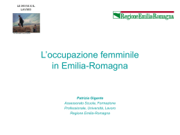 “L`occupazione femminile in Emilia
