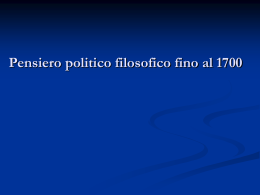 Pensiero politico filosofico- fino al 1700 Infonotizia.it