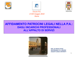 Patrocinio legale dell`ente