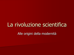 La rivoluzione scientifica