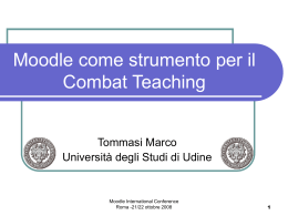 Moodle come strumento per il Combat Teaching