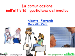 La relazione/comunicazione con i familiari del bambino malato