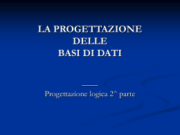 LA PROGETTAZIONE DELLA BASE DI DATI