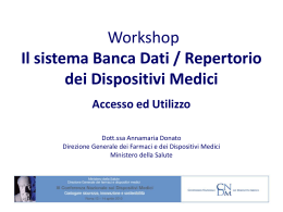 Il sistema Banca Dati / Repertorio dei Dispositivi Medici: accesso ed