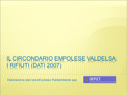 Osservatorio sul trattamento dei rifiuti nel Circondario Empolese