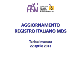 Registro MDS Piemonte (2868 casi)