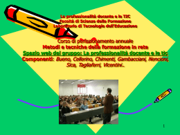La professionalit&agrave; docente e le TIC