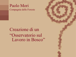 File Power point - OSSERVATORIO SUL LAVORO IN BOSCO