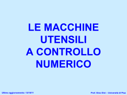 L`EVOLUZIONE DELL`AUTOMAZIONE DELLE MACCHINE UTENSILI