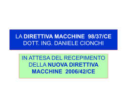 Direttiva macchine - Ordine degli Ingegneri della provincia di Ancona
