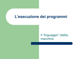 il linguaggio macchina