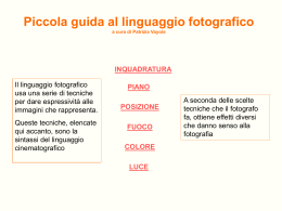 Il linguaggio fotografico