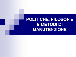 LA MANUTENZIONE