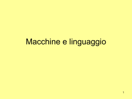 Macchine e linguaggio