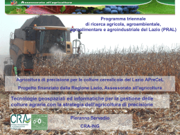 Intervento Dott.ssa Pieranna Servadio - Agricoltura