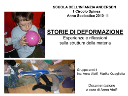 Storie di deformazioni: riflessioni sulla struttura della materia (Anni 4