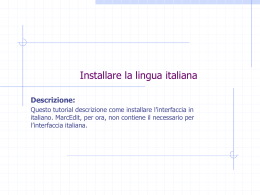 Come installare l`interfaccia in italiano