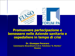 Relazione Dott. Giuseppe Pecoraro Forum della P.A - Roma 2013