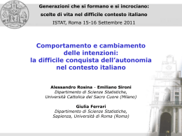 la difficile conquista dell`autonomia nel contesto italiano