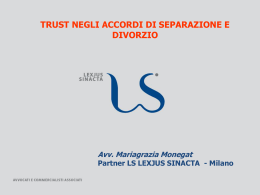 Trust e divorzio