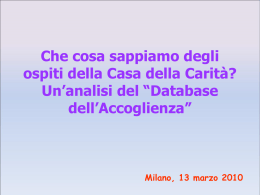 Ricerca Barbara Dav analisi database 13 marzo