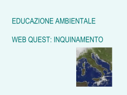 Webquest sull`inquinamento