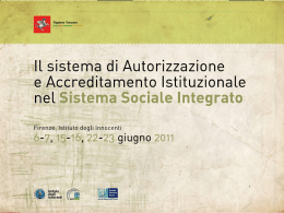 Il quadro normativo per l`autorizzazione al