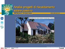 Analisi progetti di riscaldamento solare passivo