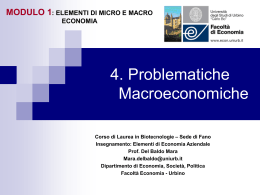 3. Problematiche Macroeconomiche