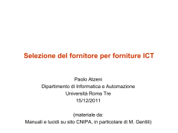Selezione del fornitore per forniture ICT