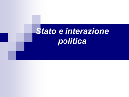 Stato e interazione politica