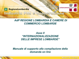 AdP Regione Lombardia e Sistema Camerale Lombardo