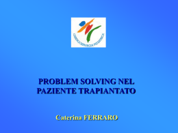 Problem solving nel paziente trapiantato (presentazione)