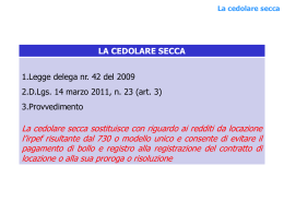 La cedolare secca
