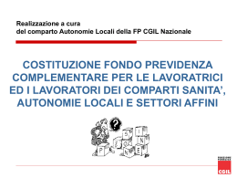 COSTITUZIONE FONDO COMPLEMENTARE