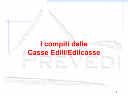 I compiti delle Casse Edili/Edilcasse - Feneal
