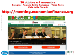 Tour Organizzazione 2015 - Modello organizzativo introduzione