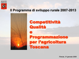 Il Programma di sviluppo rurale 2007/2013