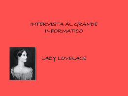 intervista al grande informatico lady lovelace