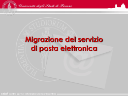 Migrazione del servizio di posta elettronica