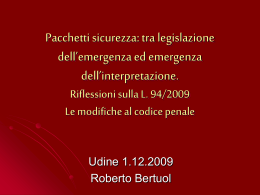 (Trento) - Pacchetti sicurezza - Ordine degli Avvocati di Udine