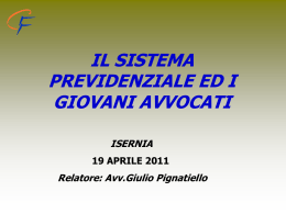 Intervento dell`avv. Giulio Pignatiello