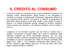Il contratto di credito al consumo