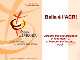 La nuova proposta ACR - Azione Cattolica Italiana